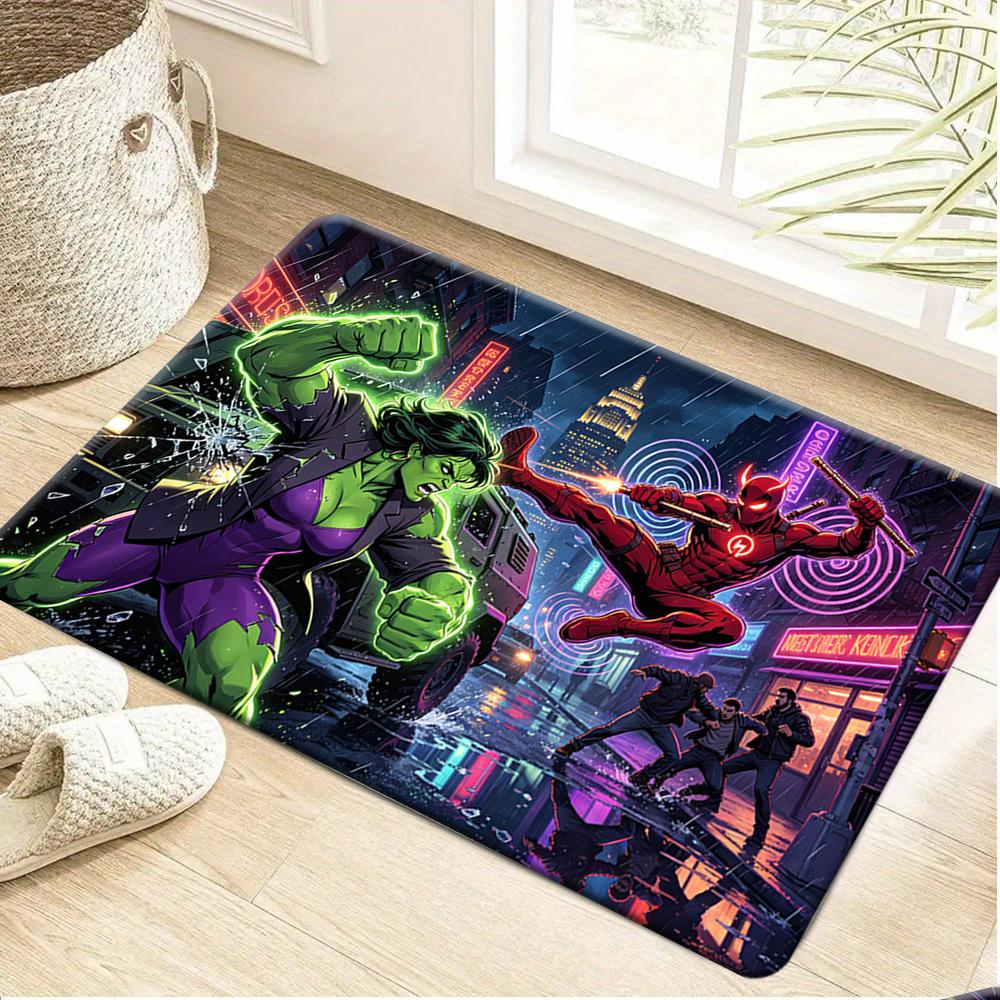 1pc Groot Fashion texture floor mat, room decorative floor mat, high elasticity door mat, suitable for placing in front of the