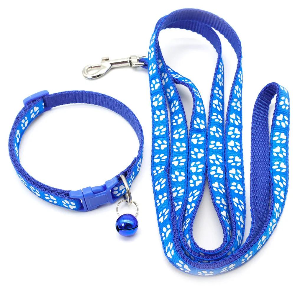 Print Dog Cat Leash Adjustable Leashes Collar Puppy Outdoor Walking Chihuahua Terier Schnauzer Outdoor Traction Rope General