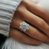 Cao Shi Trendy Snowflake Zirconia Ring – Korean Design Women's Jewelry Gift