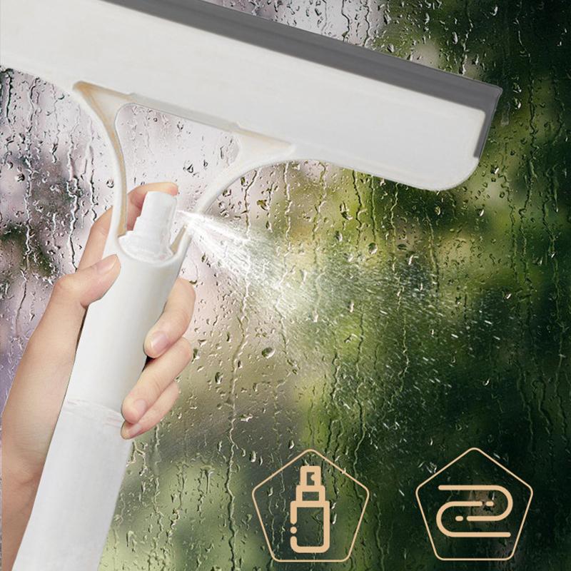 Nettoyage de Vitre 3 en 1 avec Vaporisateur Lingette Outil pour Écran de Douche Fenêtre Multi-Usage Nettoyant Pare-Brise de Voiture Accessoires de Lavage