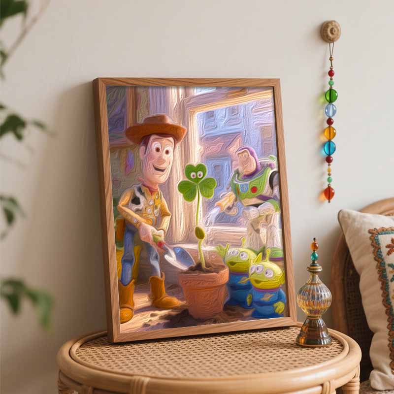 Disney Digital Oil Painting Art Kit Toy Story Gardening Handmade Coloring Painting Home Decor