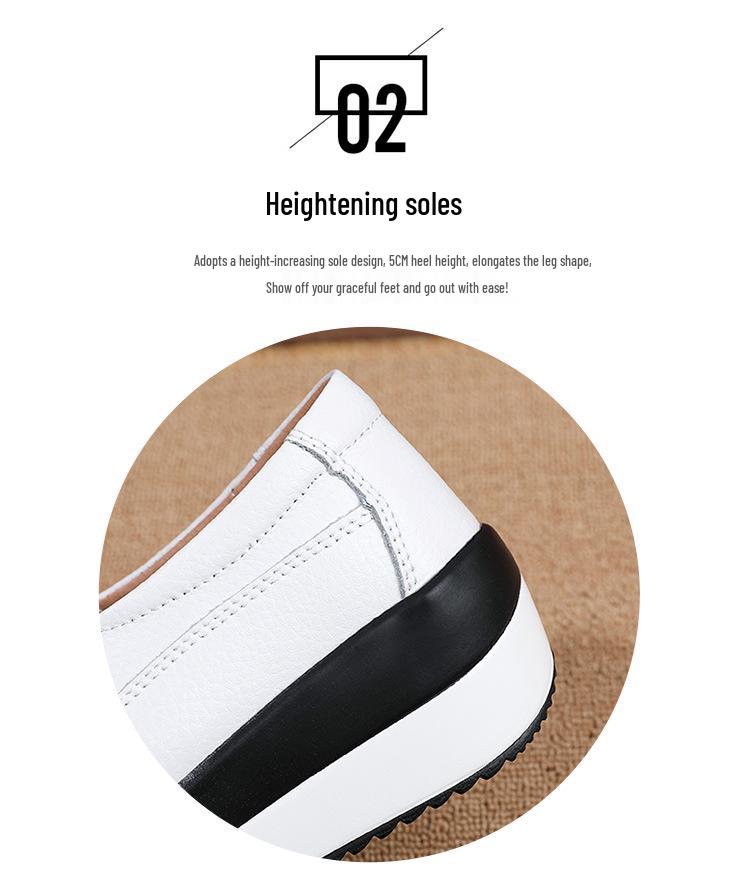 Korean Style Wedge Heel Platform Slip-on Shoes for Women