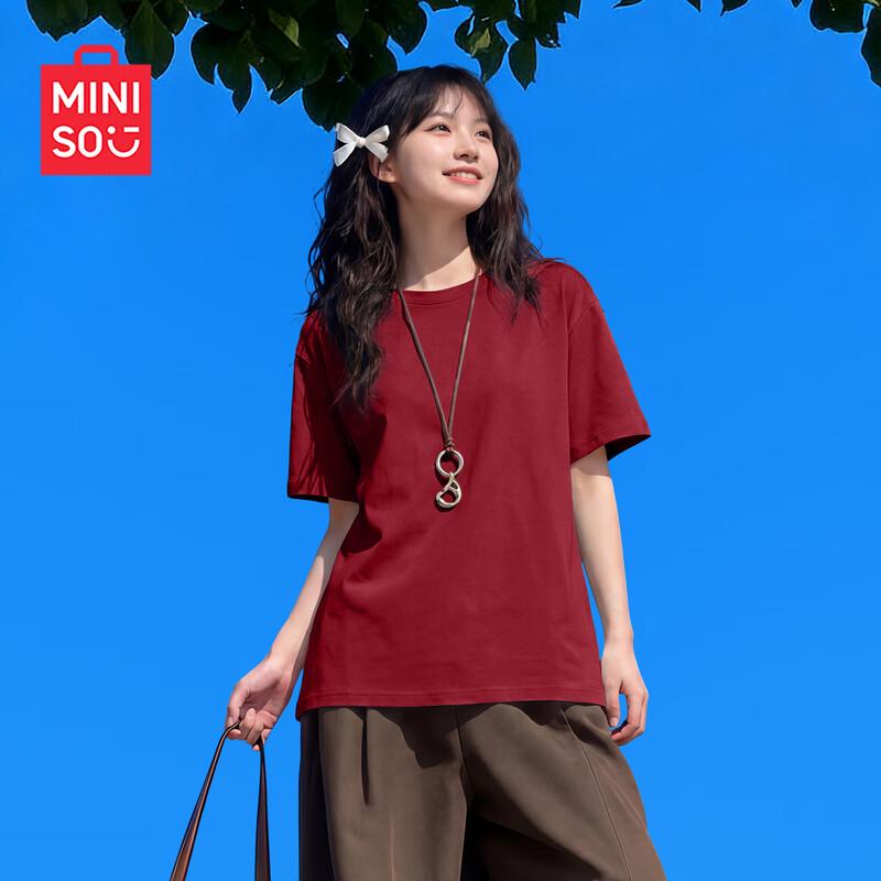 MINISO Women s Pure Cotton Loose Fit T-Shirt M