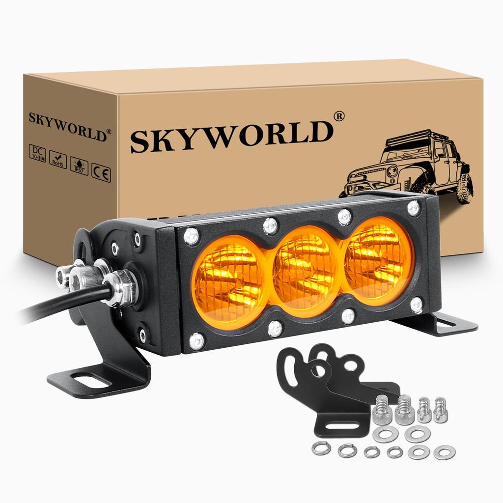 SKYWORLD LED Light Bar, Car Work Light, 6 Inch, 30 W, LED Work Light,