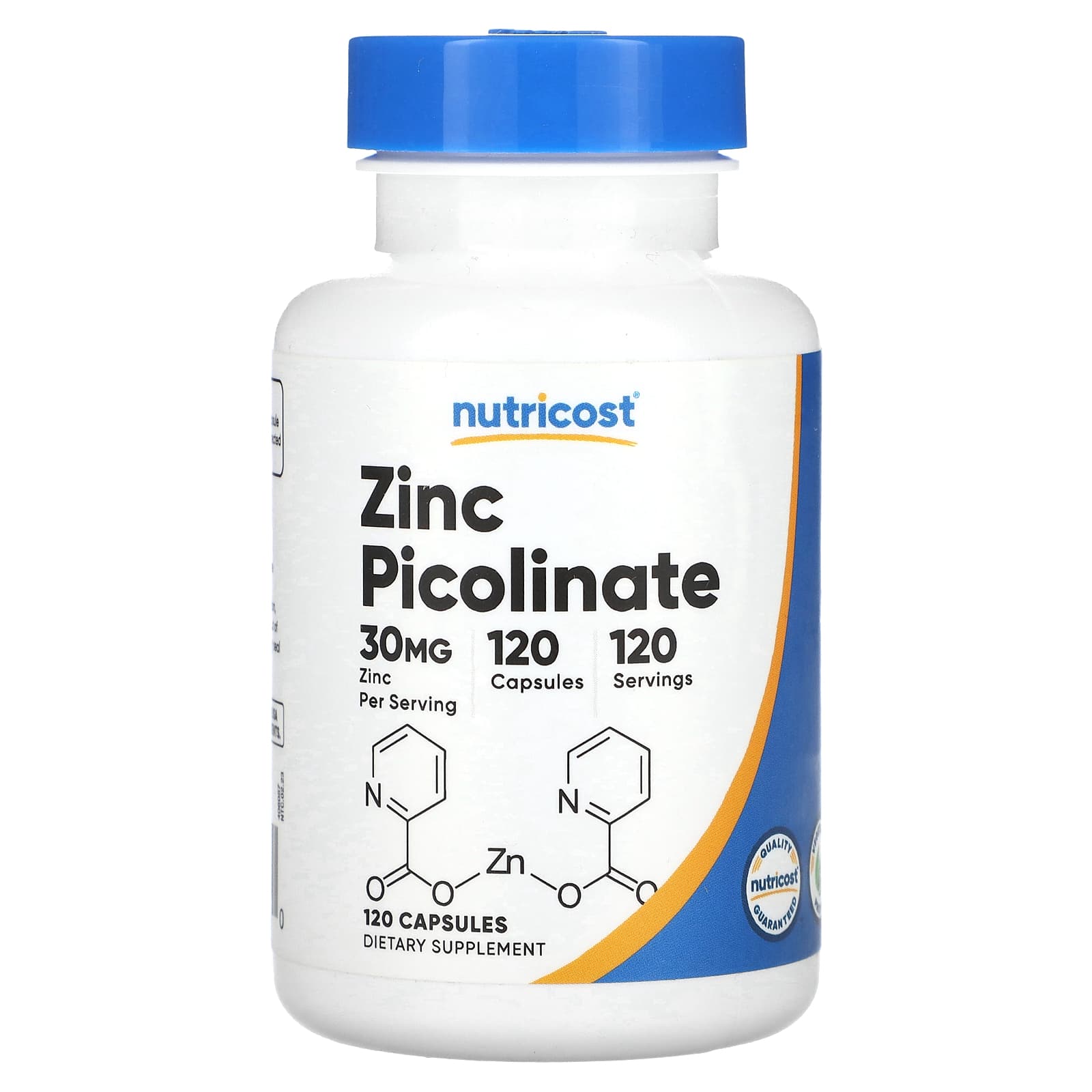 Photos - Vitamins & Minerals ZINC Nutricost,  Picolinate, 30 mg, 120 Capsules 