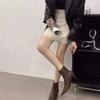 Non-slip Low Heel Booties Women's New Fashion Pointed Toe Sleeve Soft Leather Versatile Show Skinny Boots