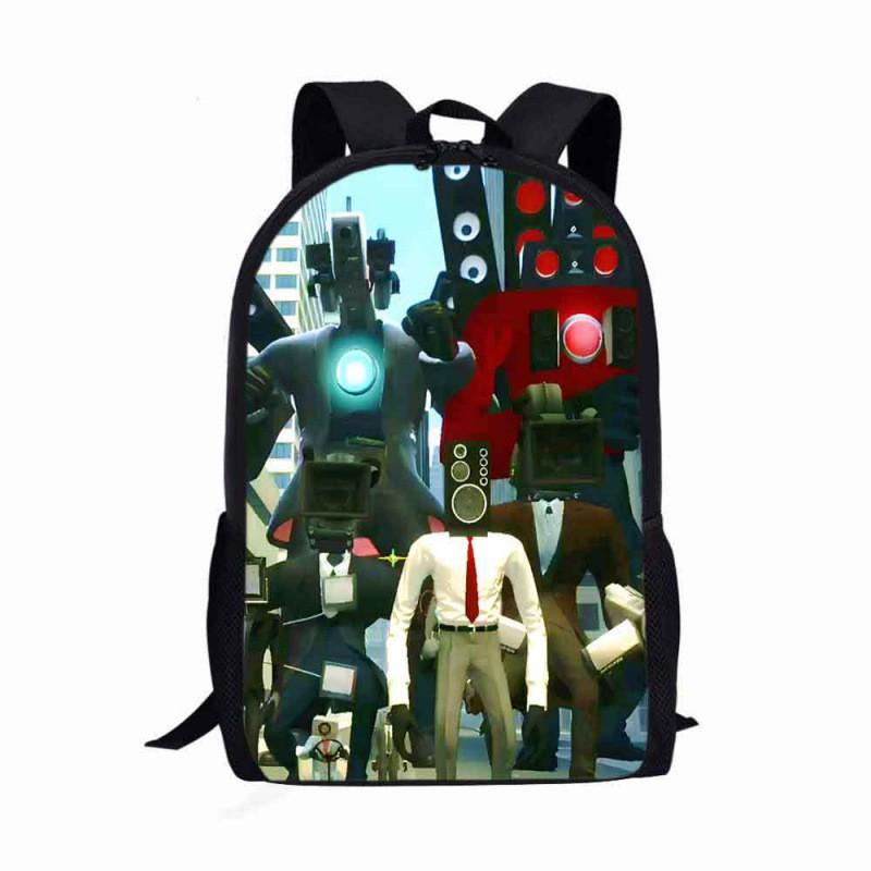 Lightweight Kids School Backpack Boys Girls Anti-Strain Ergonomic Design Cartoon Print Oxford Fabric Bag Elementary