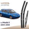 Scheibenwischer Vorne & Hinten Wischerblätter Satz Für Mazda 3 BK 2004 2005 2006 2007 2008 Windschutzscheibe Front Heckscheibe 21"+19"+14"