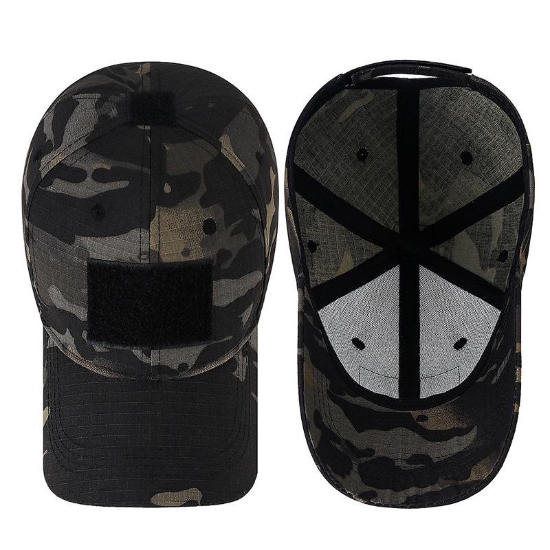 Velcro Camouflage Baseball Cap Men Outdoor Sunscreen Sun Visor Breathable Adjustable Snapback Hat Fishing Hat Peak Cap