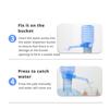 Manual Hand Press Pump for 5 Gallon Water Bottle Adjustable Tube Length Water Dispenser with Protective Spout Cover