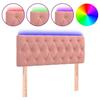 VidaXL Tête de Lit à LED Meuble de Chambre à Coucher Accessoire de Lit Simple Tête de Cadre de Lit Intérieur Rose 3121995