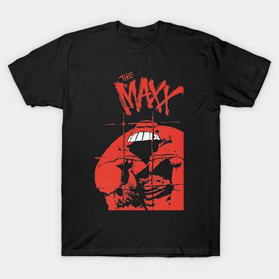 Men Black Print T-shirt The Maxx Vintage - Illustration No-Cut Transfer Paper Print Cotton Tshirt