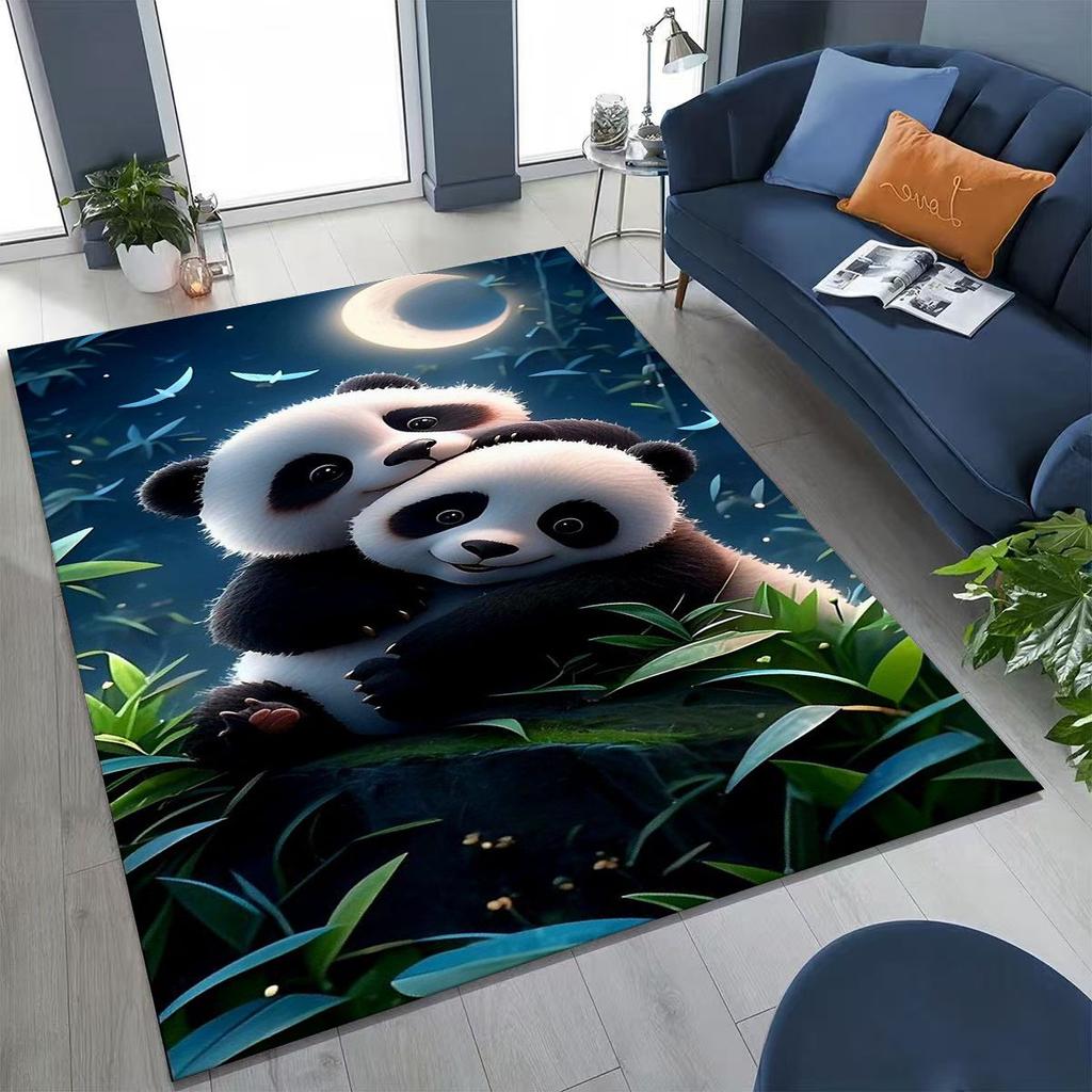 New Dream Panda Cute Cartoon Art Rug for Bedroom Living Room Sofa Home Doormat Decor,Large Kid Play Non-slip Floor Mat Gift