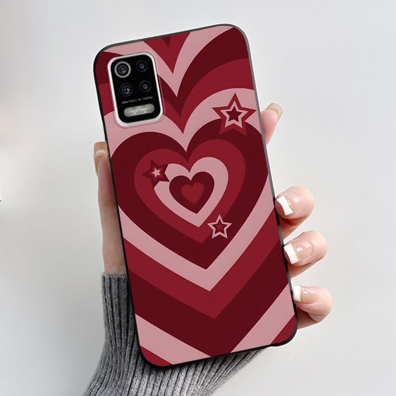 Case For LG K52 Q52 K62 Phone Case Luxury Cute Love Rabbit Funny Ultra Thin Slim Soft Black TPU Silicone Protective Back Cover