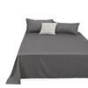 Solid Color Washed Cotton Bed Sheet Set - Fitted Sheet & Duvet Cover for Dorms