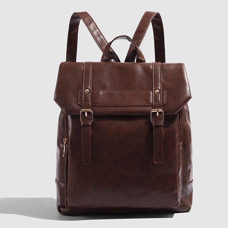 2025 New JK Uniform Backpack College Style Backpack Retro Soft Leather Bag Women's Casual Large Capacity School Bag Trendy