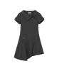 Miseki Seoul Slash Button Flare One Piece Charcoal