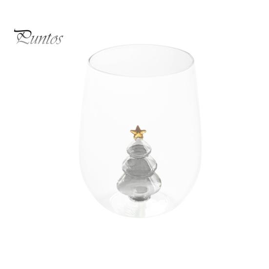 

500 мл Бокал для рождественской елки 16 унций Бокал для вина без ножки для праздничных вечеринок Стеклянная посуда Праздничные 3D коктейльные бокалы Подарок для любителей вина D