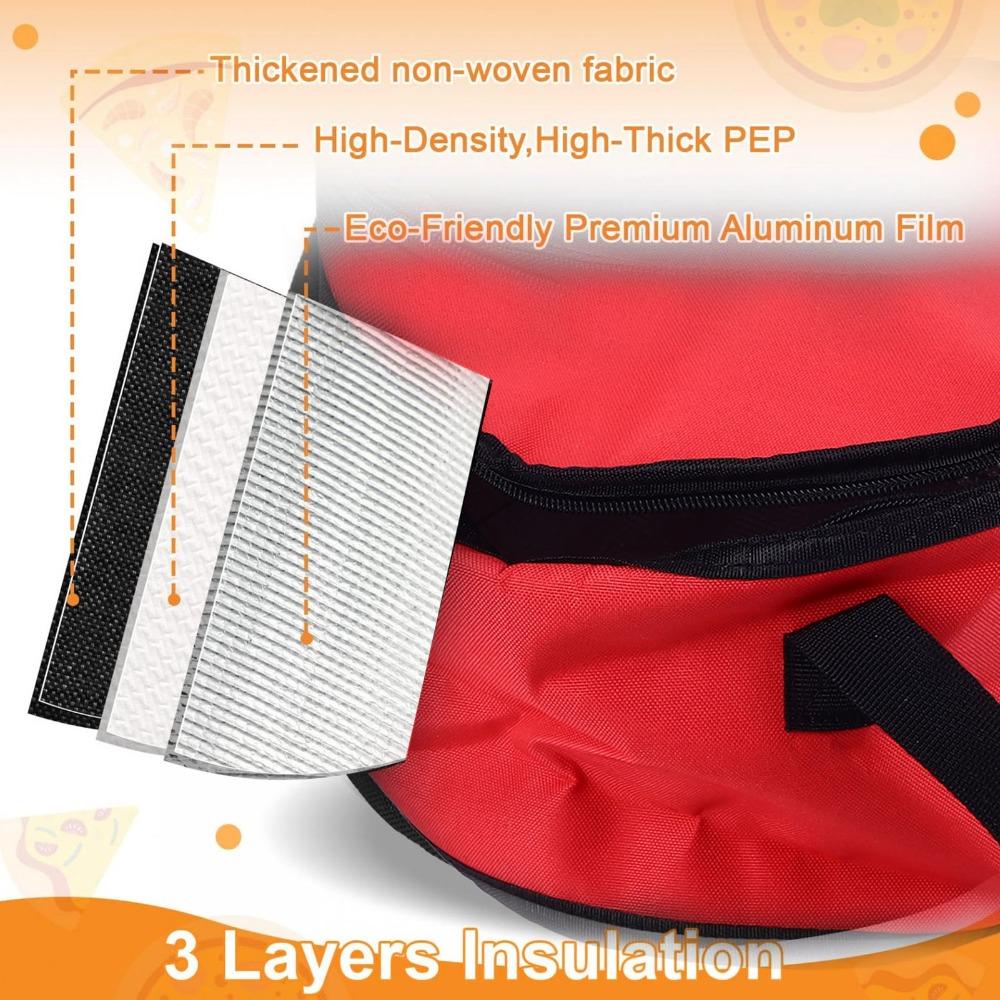 Oxford Cloth Material Insulated Casserole Carrier 11x7in Size Round Reusable Cooler Bag Zippered Foldable Round Insulated Bag