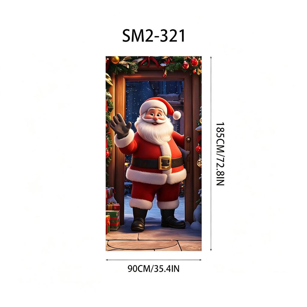 Santa Claus Christmas Hanging Cloth Background Decoration
