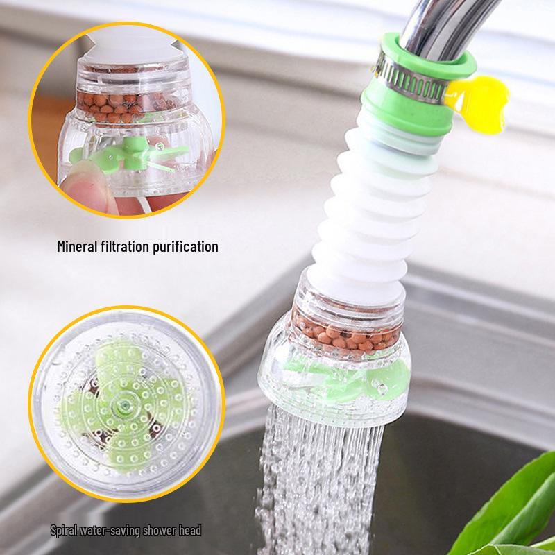 Retractable Kitchen Faucet Filter with Water-Saving Purification & Medical Stone Splash Head