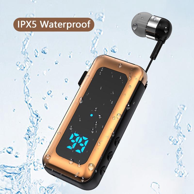 Business-Kopfhörer mit Clip-TF-Karte, Wiedergabe von Bluetooth 5.4, Geräuschunterdrückung, HD-Anrufe, Digitalanzeige-Kopfhörer mit Mikrofon-Headset