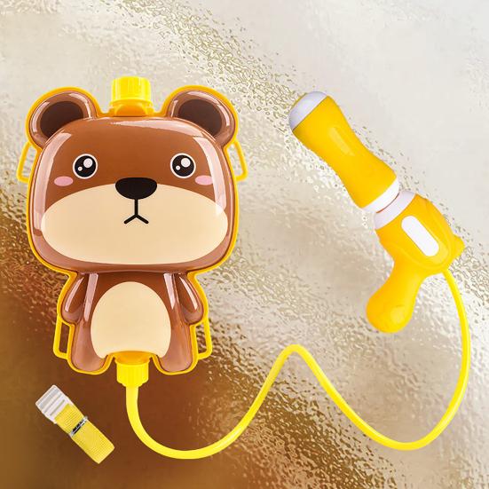 Cartoon Backpack Water Toy with 1000ml Tank Push-Pull Water Toy for Kids Outdoor Summer Toy for Pool Beach