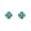 Exquisite Four-Leaf Clover Zirconia Stud Earrings - Sweet & Versatile Women’s Accessory