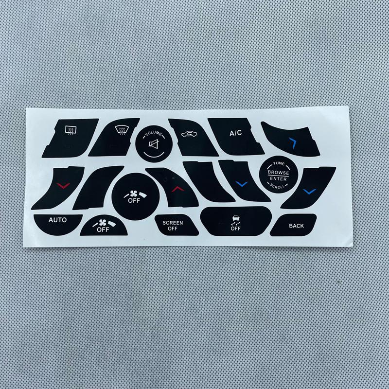 Car Interior Car Button Repair Sticker Key AC Central Control Sticker CD Broadcast Audio Button Repair Car Sticker