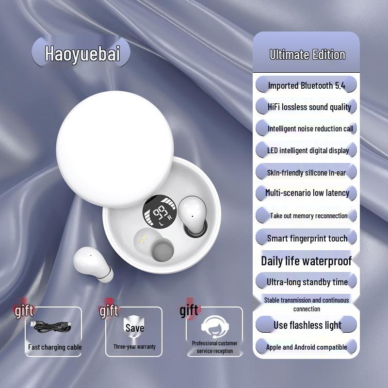

SK26 Mini Wireless Bluetooth Headset with Noise Cancelling for Sleep білий