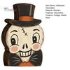 Indoor Halloween Room Decor Vintage Wooden Ornaments, Cute Bat/Black Cat/Owl/Pumpkin/Ghost/Skull Decorations, Retro Fall Farmhouse Home Accents