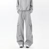 Pleated multi-pocket sweatpants men's and women's thin wide-legged loose new design lazy style versatile casual trousers