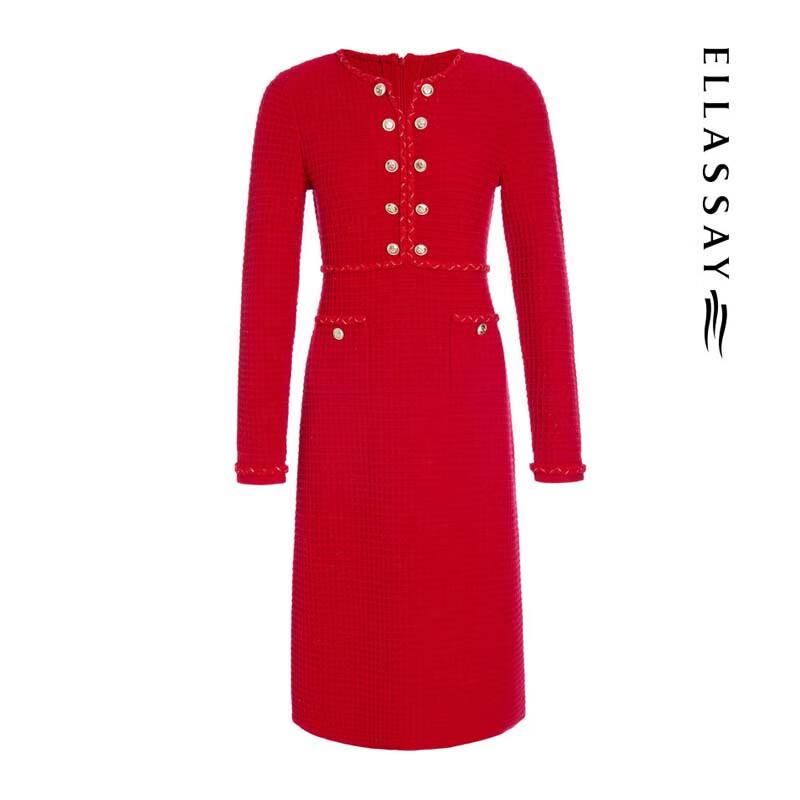 ELLASSAY Soft Comfortable Designed Mid-length Dress