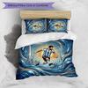 Argentina Football Printed Bedding 3 Piece Set Cozy Breathable Bed Cover Set As Housewarming Holiday Gift