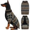 IECOii Large Dog Sweater for Male Dogs, XL Boy Dog Sweater Pullover Knitwear for Winter, Fair Isle Pattern for Holiday Sweaters, Stretchy Mid-Neck