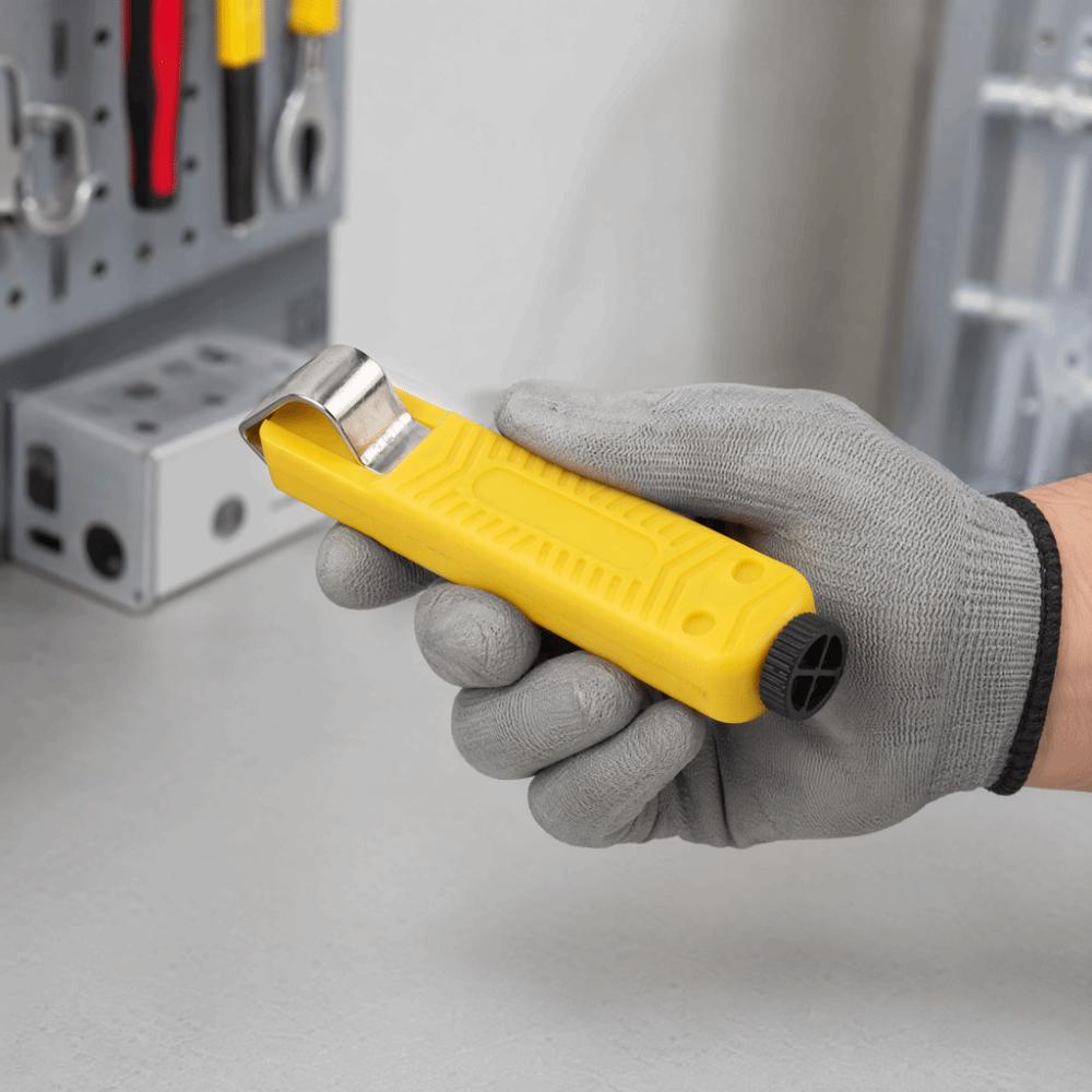 Yellow Wire Stripping Tool Lightweight Insulation Cutter Tool Cable Stripping Tool Wire Stripping
