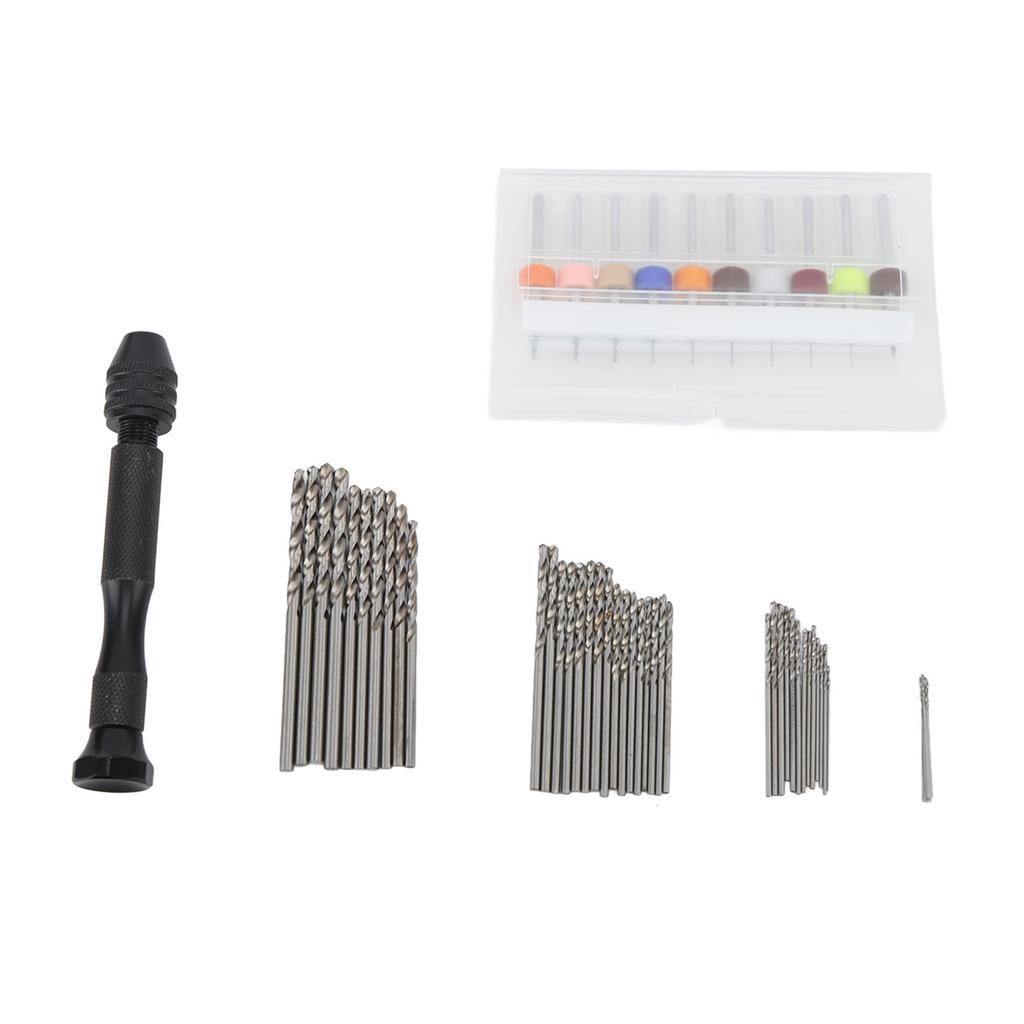57 Pieces Hand Drill Bits Set Pin Vise Hand Drill 46 Pieces Micro Twist Drill Bits 10 Pieces PCB