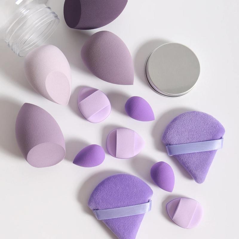 

14Pcs Makeup Sponge Set with Storage Jar, Latex-Free Ultra Soft Beauty Blender for Foundation & Concealer, Dual-Use Wet/Dry
