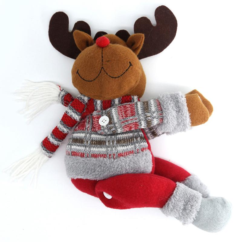 Nuovo Natale Babbo Natale Alce Finestre Cartone Animato Bambola Tenda Decor Buon Natale Decorazioni Casa Natale