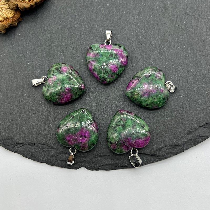 

Кулон в форме сердца 20 мм из натурального кристалла-самоцвета для DIY ожерелья