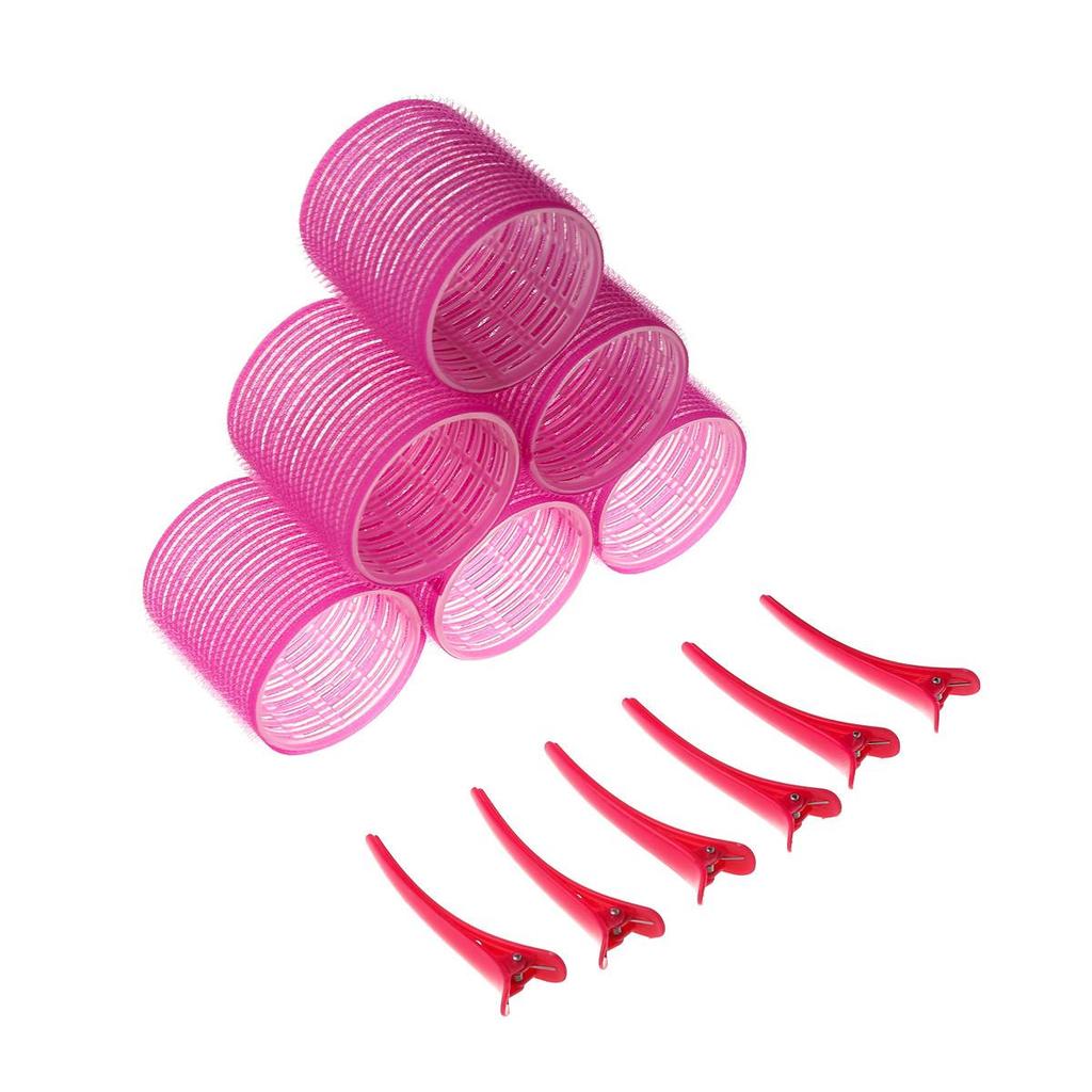"Magic Self-Adhesive Curling Tube Set with Clips for Air and Lazy Eight-Character Bangs"