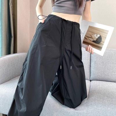 Women's American Style Quick-Dry Summer Joggers with Drawstring, Low-Waisted Loose Fit for Casual Hiking