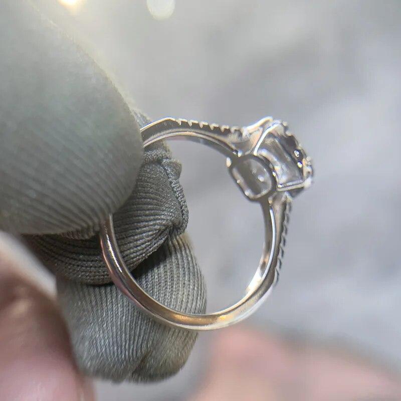 

Роскошное прозрачное кольцо на палец в форме сердца с фианитом для женщин, оптовая продажа, стерлинговое серебро 925 пробы, эффектное свадебное и помолвочное модное ювелирное изделие