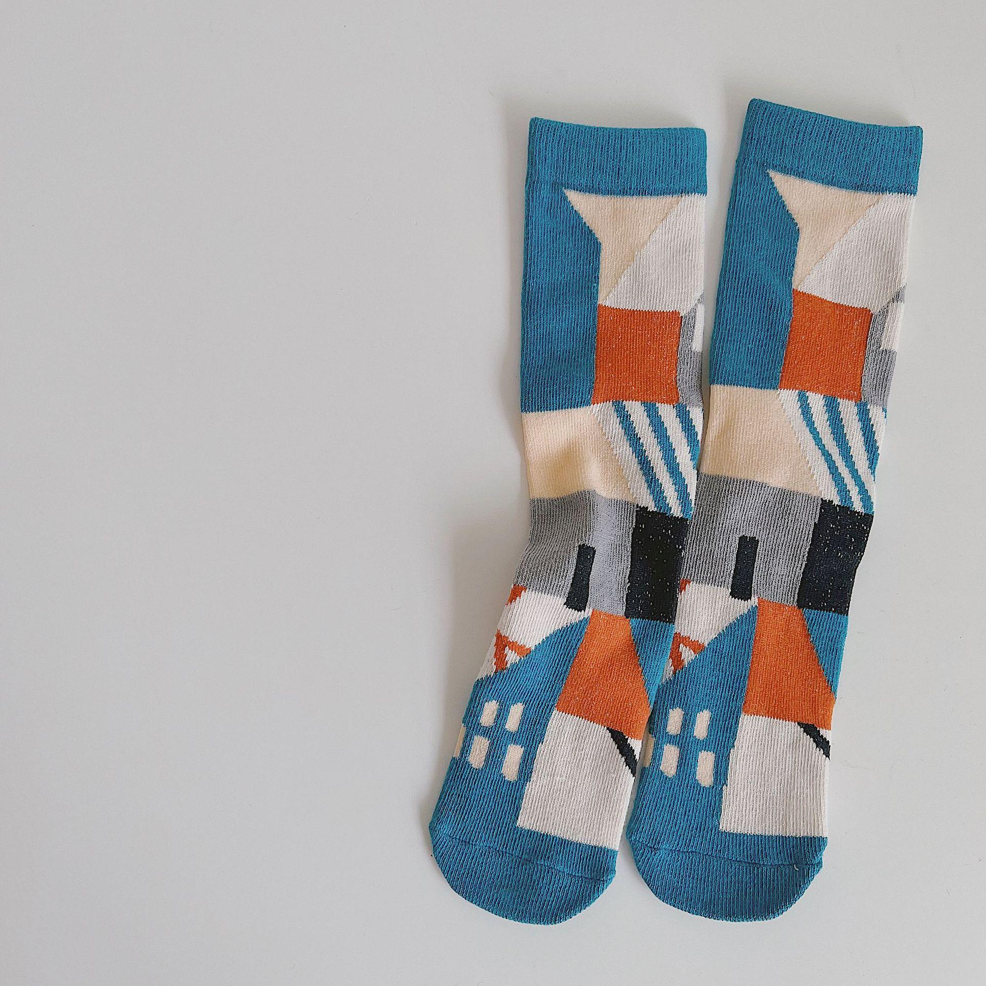 

1 пара хлопковых детских носков с рисунком граффити для мальчиков и девочек, длинные носки до колена, носки для спорта на открытом воздухе для детей от 1 до 12 лет 1-12 Years Old