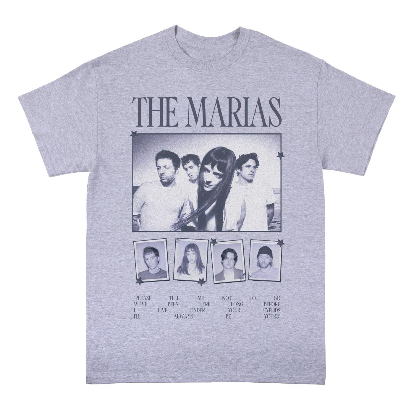The Marias Band Members Poster Tour Shirt Sport Gray Unisex S-5XL EM1436 XXXL