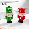 Detailed Resin Craft Figures 2Pcs Mini Christmas Figurine, Cute Santa Claus Nutcracker Soldier Dolls, DIY Accessories Decorative Figurine Set