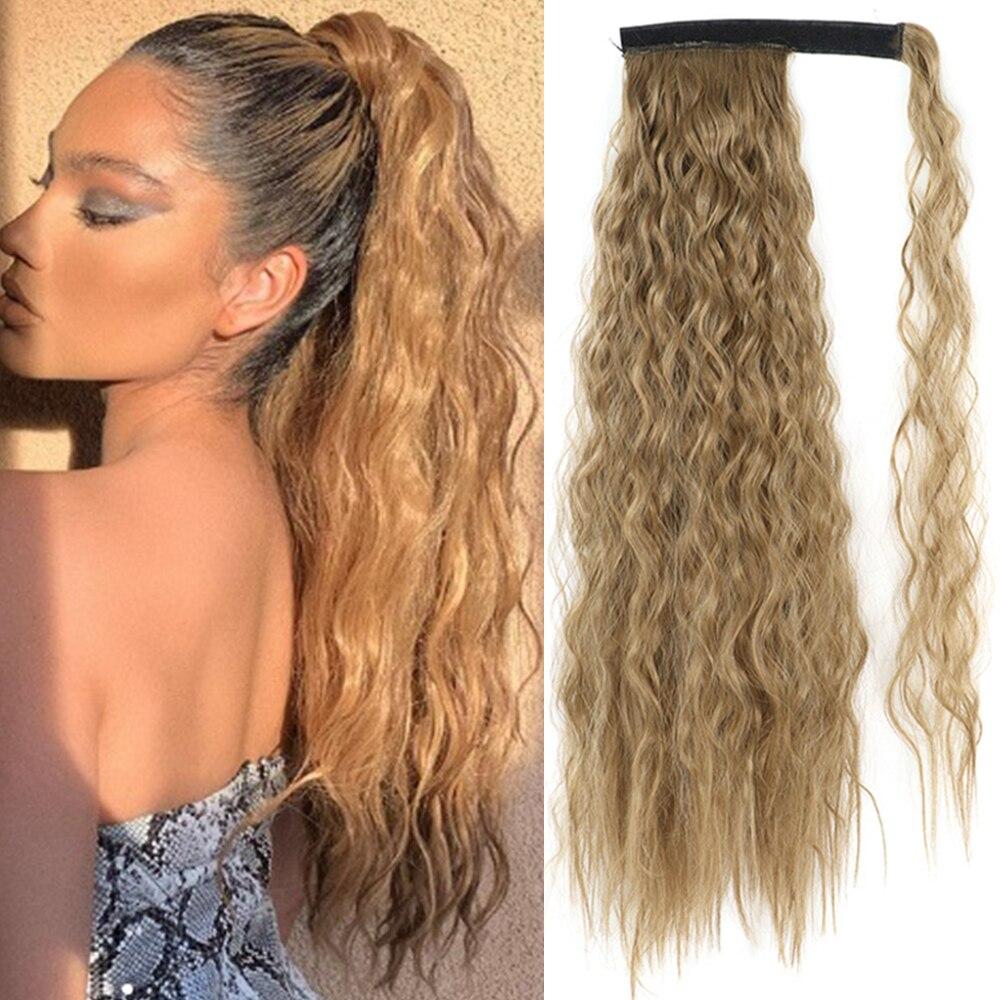 MISS WIG Rovné vlasy ze syntetických vlasových vláken tepelně odolné s culíkem Umělé vlasy prodlužující vlasy culík