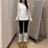 Soft Glutinous Inner Layer Women's Long Sleeve Round Neck Slim Fit T-shirt for Autumn Winter – Korean Style Warm Base Layer