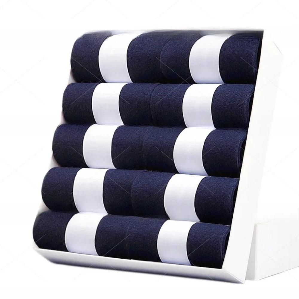 5 10 Pairs Men Socks Cotton Blend Black Business Casual Soft Breathable for Spring Summer Autumn Winter Size 6-13