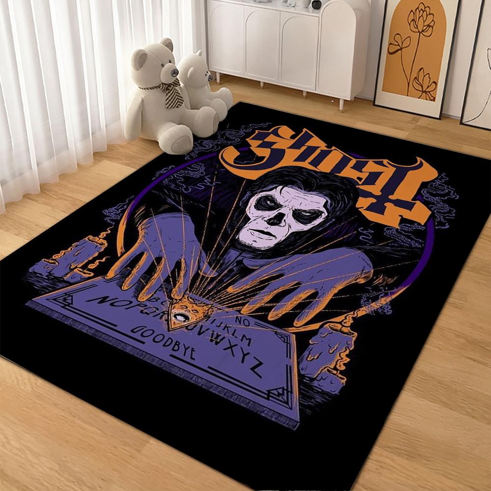 Dark Gothic Skeleton Bishop Rectangular Rug Soft Nonslip Carpet For Hallway Doorway Kitchen Home Decor Great Holiday Gift